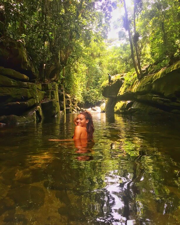 A imagem contém: Cachoeira do Caixão de Pedra, Serra da Bocaina, Paraty