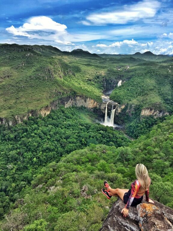 A imagem contém: Mirante da Janela, Chapada dos Veadeiros, Goiás, cachoeira