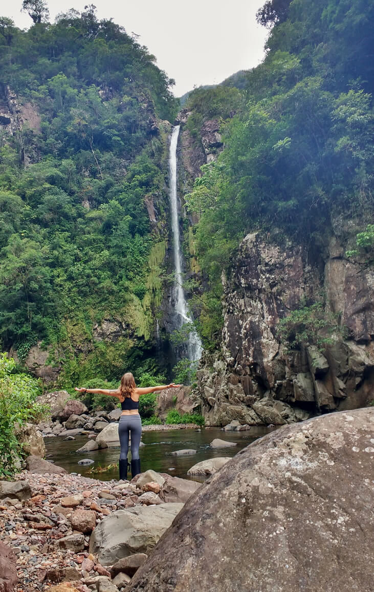 A imagem contém: Trilha do Rio do Boi, Parque Nacional Aparados da Serra, Rio Grande do Sul, Santa Catarina, cachoeira