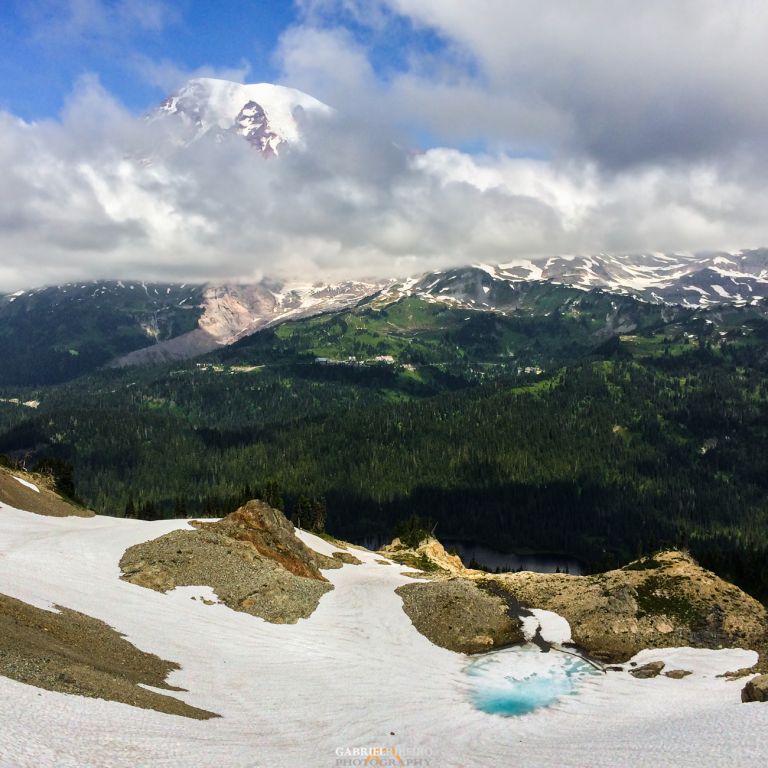 A imagem contém: Pinnacle Peak, Mount Rainier