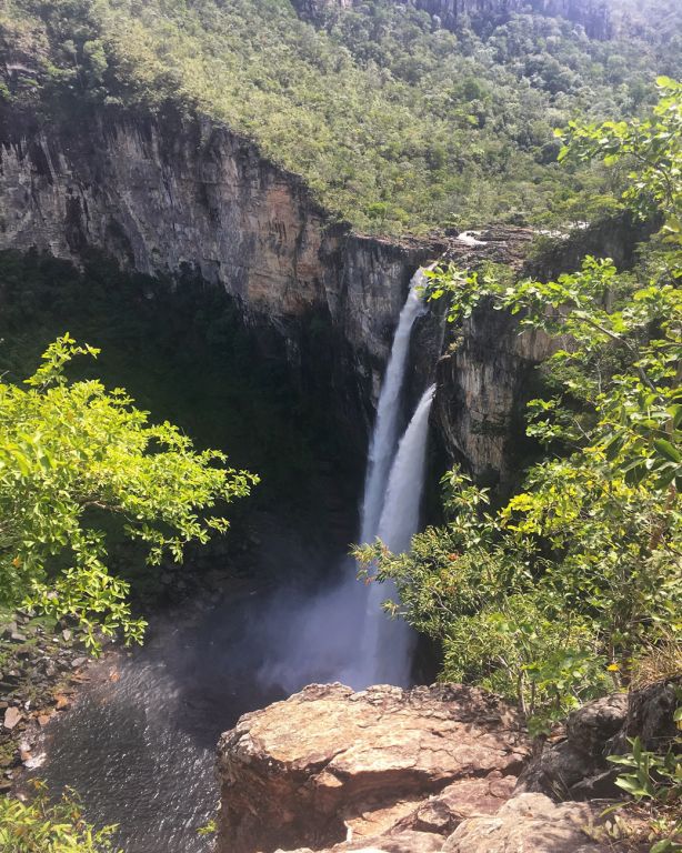 A imagem contém: Chapada dos Veadeiros, Goiás, Cachoeira, Salto 120