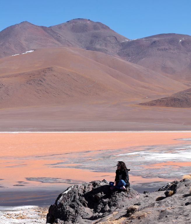 A imagem contém: Laguna Colorada, Bolívia