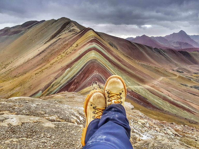 A imagem contém: Rainbow Mountain, Winicunca, Peru
