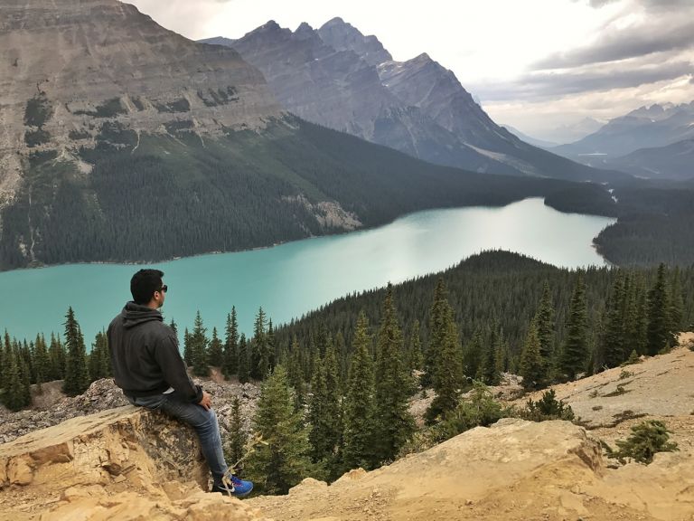 A imagem contém: Peyto Lake, Parque Nacional de Banff, Canadá