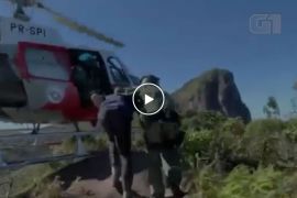 Turista é resgatado pelo helicóptero Águia no Pico do Corcovado em Ubatuba